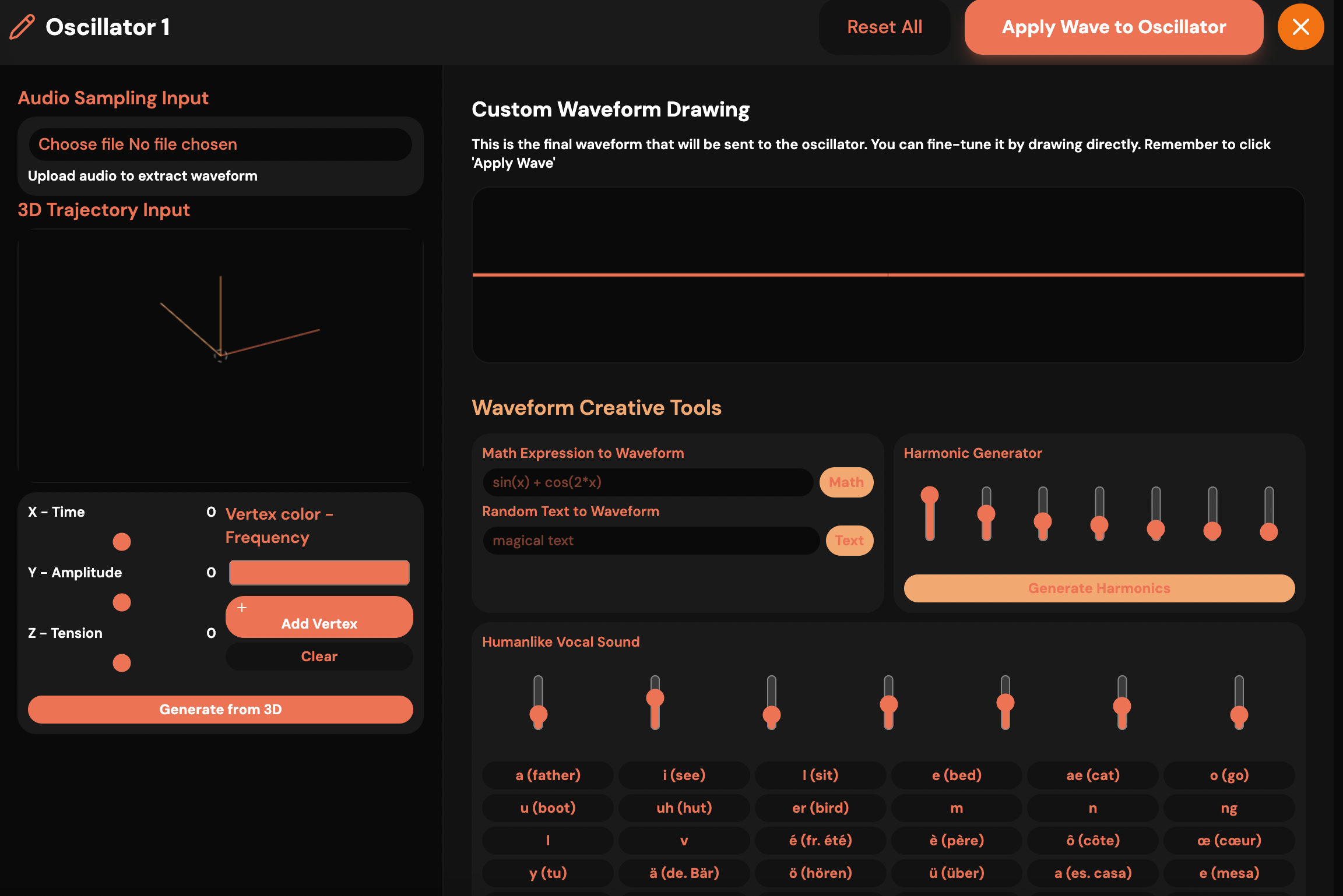 Waveform Drawing Interface